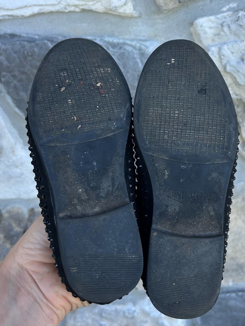 Steve Madden Little Boys Rhinestone Loafers Size 12 Black Dressy Formal Trendy - Picture 6 of 7